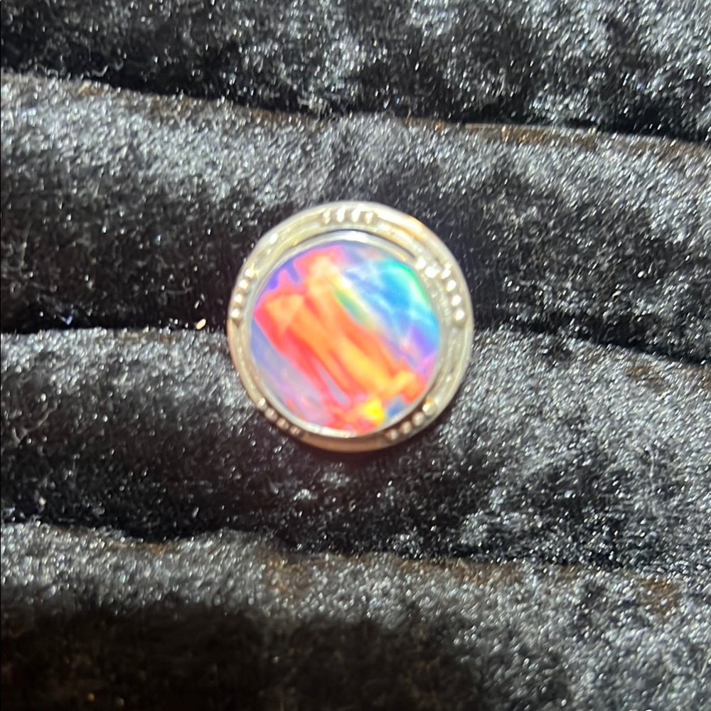 Genuine Aurora Opal Ring size 7.5